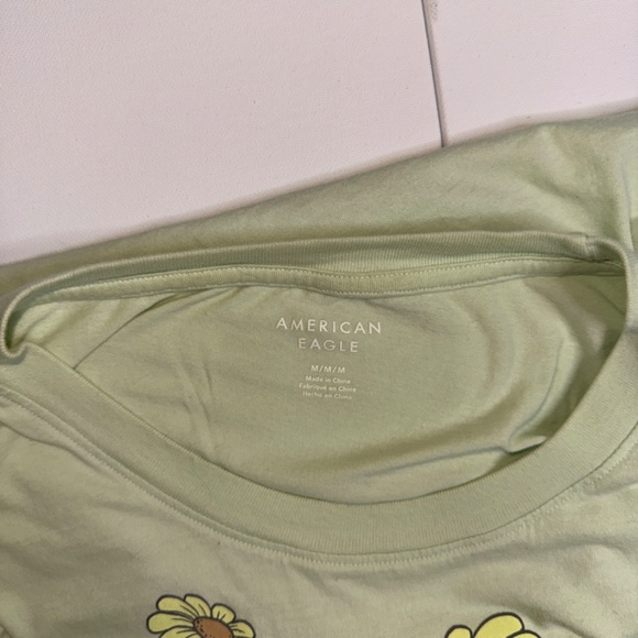 American Eagle Graphic Tee — Women’s Medium (Sage Mushroom Print) - Picture 2 of 3